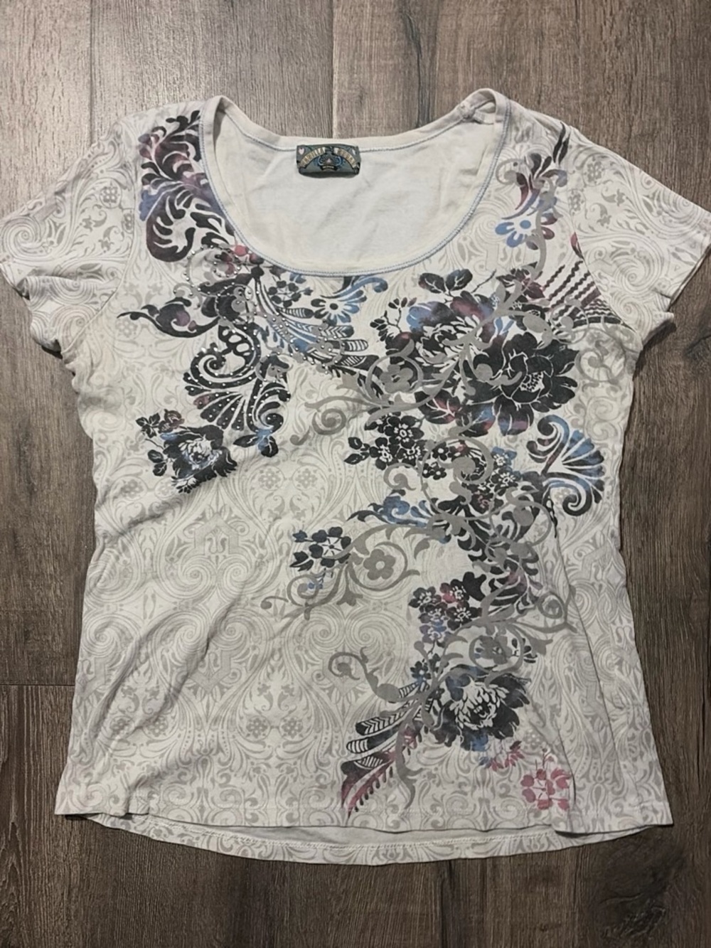 Vanilla Sugar Y2K Fairycore Floral Graphic T-Shirt Medium